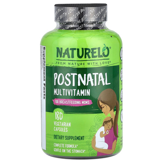 NATURELO, Postnatal Multivitamin for Breastfeeding Moms, 180 Vegetarian Capsules