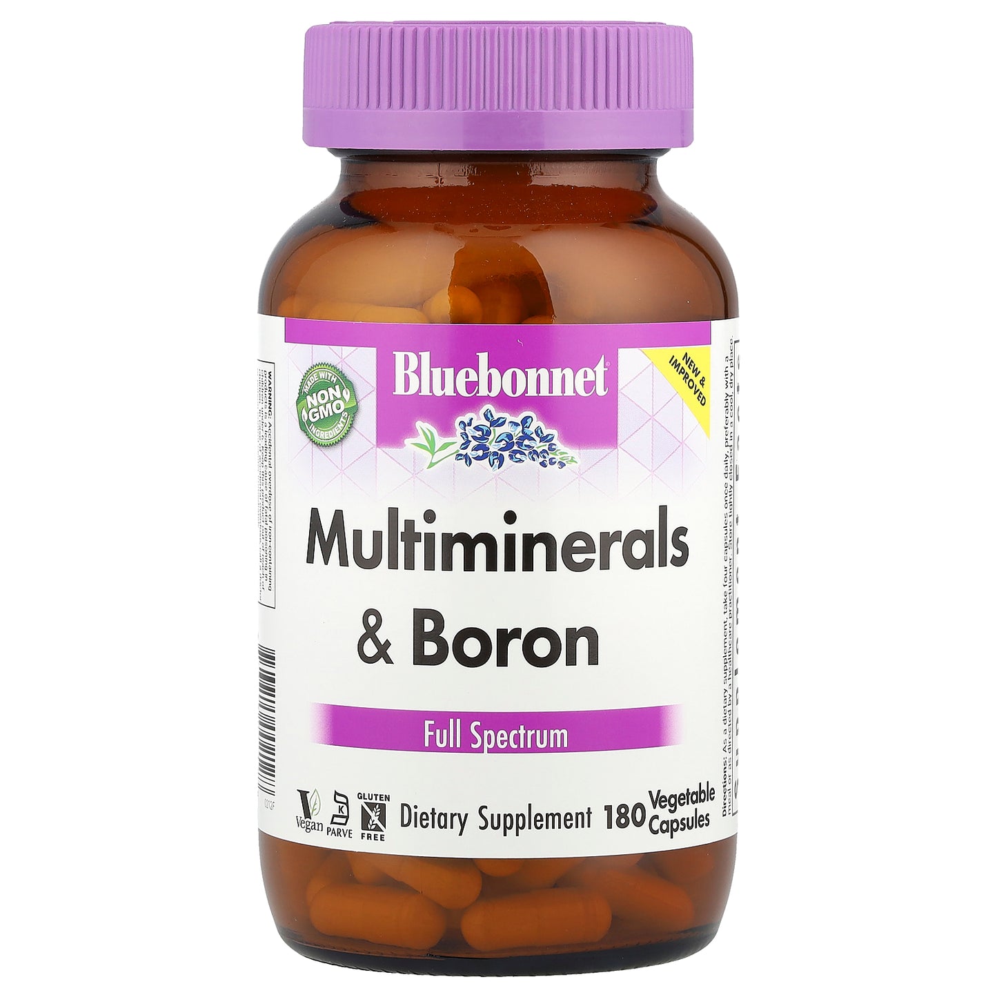 Bluebonnet Nutrition, Multiminerals & Boron, 180 Vegetable Capsules