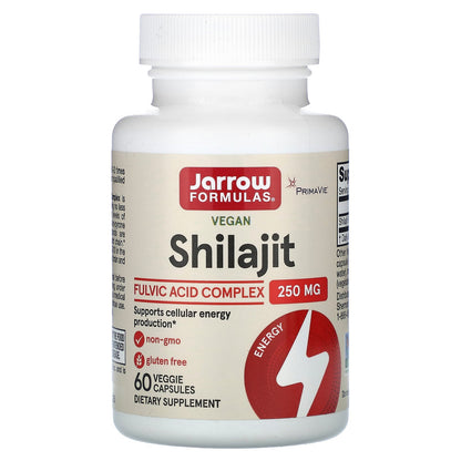Jarrow Formulas, Vegan Shilajit Fulvic Acid Complex, 250 mg, 60 Veggie Capsules