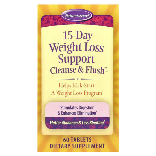 Nature's Secret, 15-Day Weight Loss Support, Cleanse & Flush®, 60 Tablets