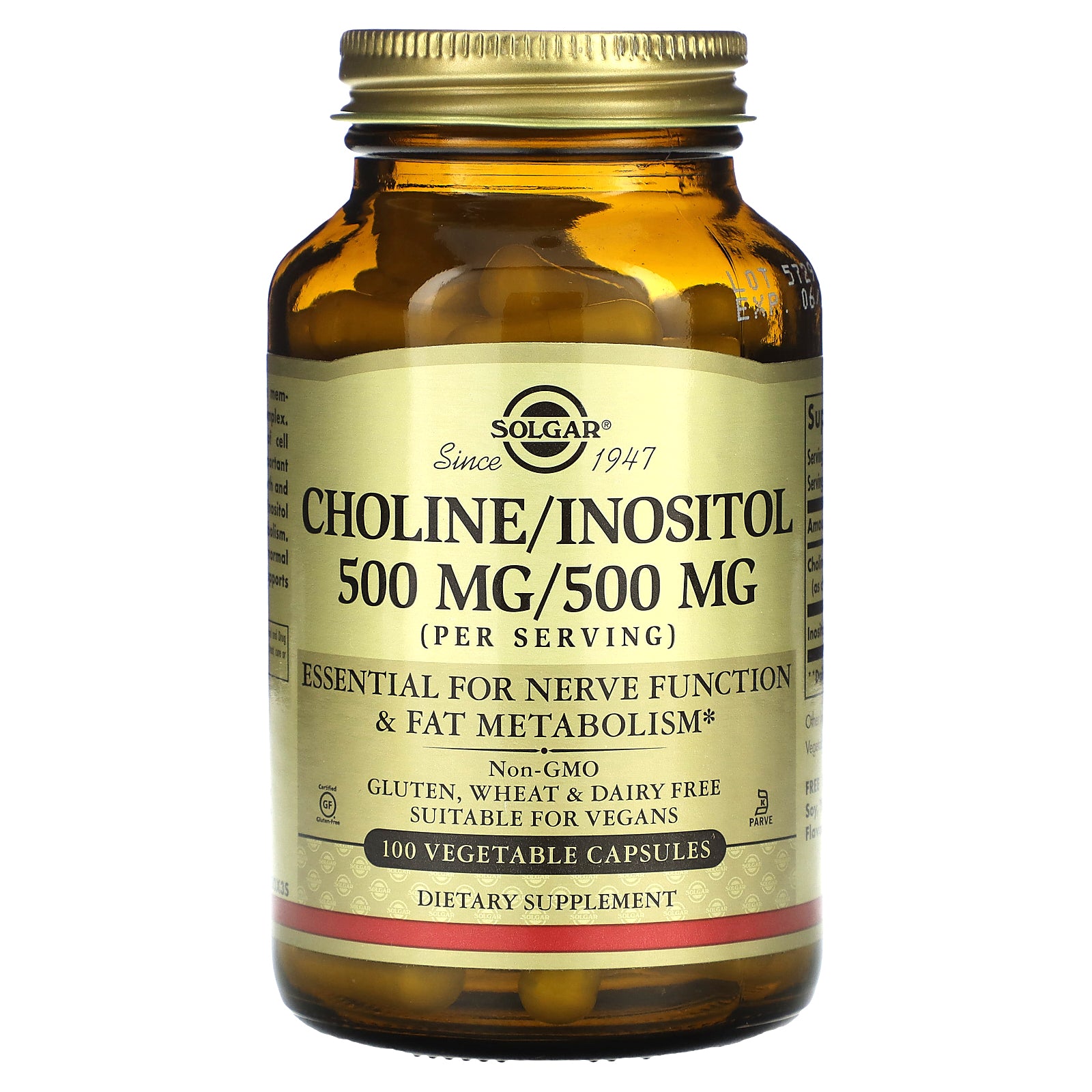 Solgar, Choline/Inositol, 100 Vegetable Capsules