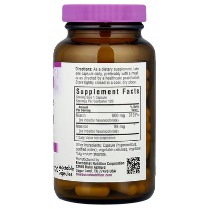 Bluebonnet Nutrition, Flush-Free Niacin, 120 Vegetable Capsules