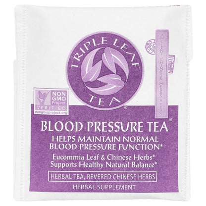 Triple Leaf Tea, Herbal Tea, Blood Pressure, 20 Tea Bags, 1.06 oz (30 g)