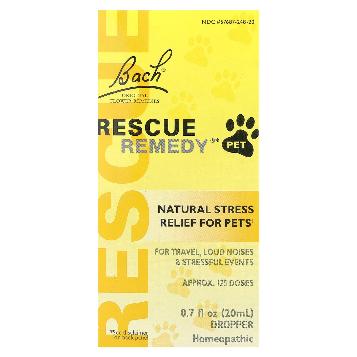 Bach, Rescue Remedy® Pet, Natural Stress Relief For Pets , 0.7 fl oz (20 ml)