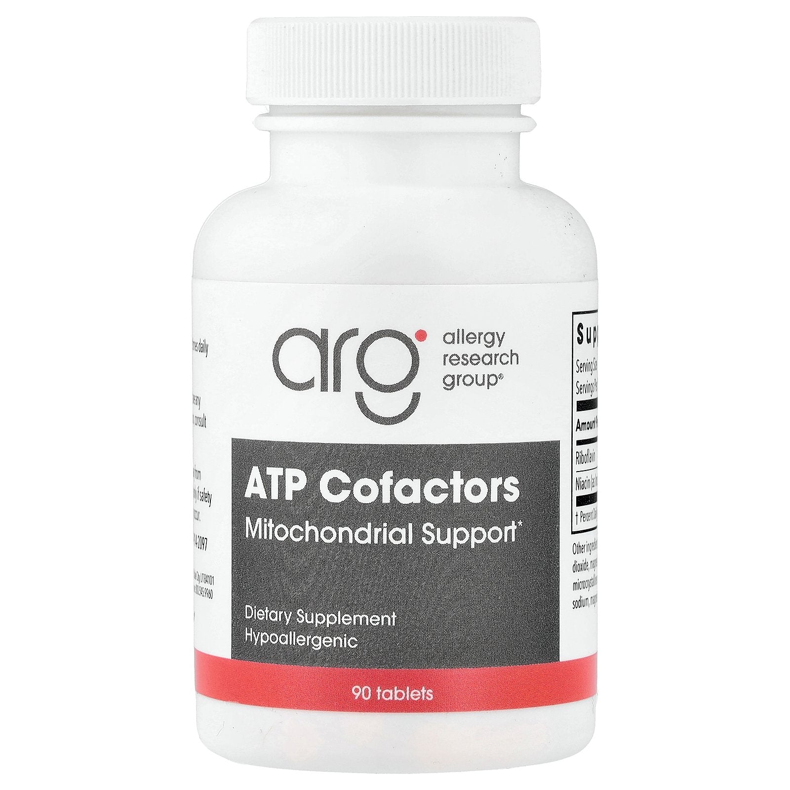 Allergy Research Group, ATP Cofactors, Mitochondrial Support, 90 Tablets