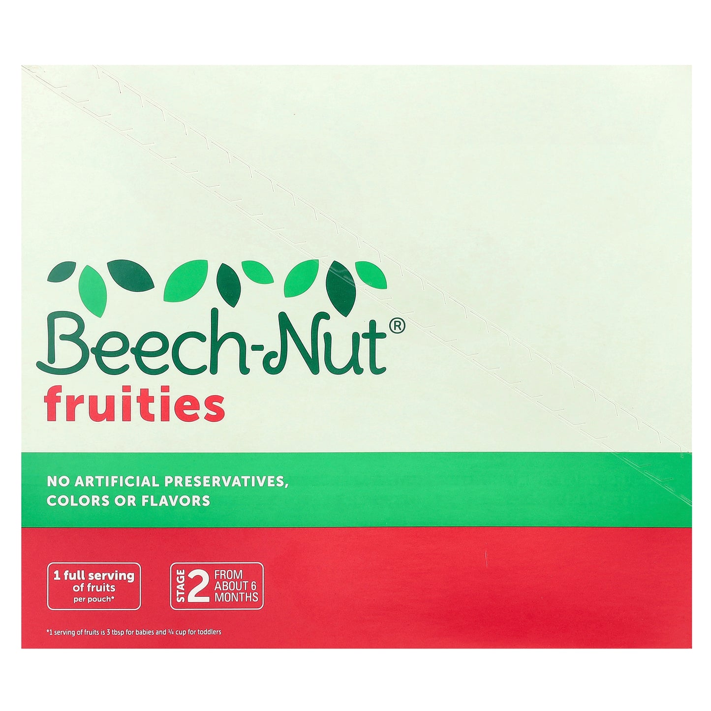 Beech-Nut, Fruities, 6+ Months, Apple, Peach & Strawberries, 12 Pouches, 3.5 oz (99 g) Each
