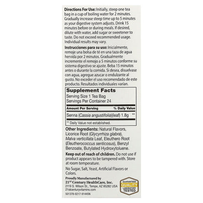 21st Century, Herbal Slimming Tea, Honey Lemon, Caffeine Free, 24 Tea Bags, 1.7 oz (48 g)