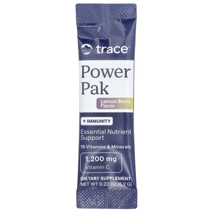 Trace, Power Pak + Immunity, Lemon Berry, 30 Stick Packs, 0.22 oz (6.2 g) Each