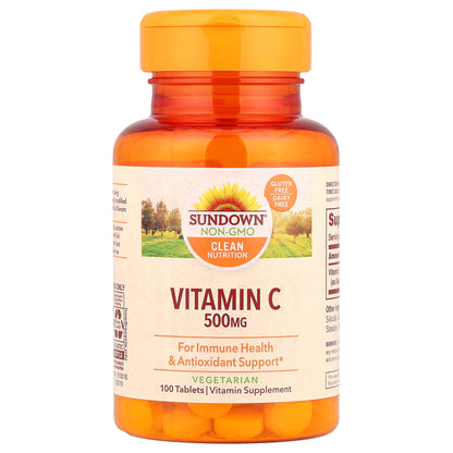 Sundown Naturals, Vitamin C, 500 mg, 100 Tablets