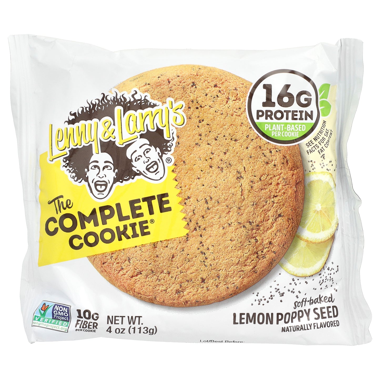 Lenny & Larry's, The Complete Cookie®, Lemon Poppy Seed, 12 Cookies, 4 oz (113 g) Each