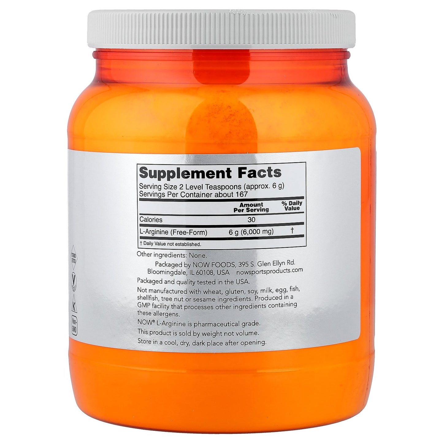 NOW Foods, Sports, L-Arginine Powder, 2.2 lbs (1 kg)