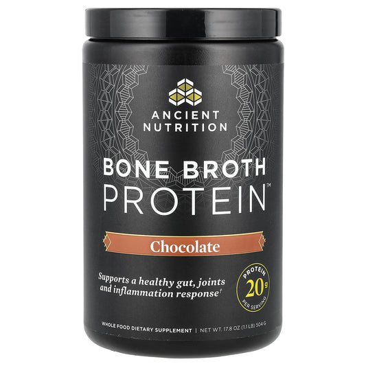 Ancient Nutrition, Bone Broth Protein™, Chocolate, 1.1 lb (504 g)