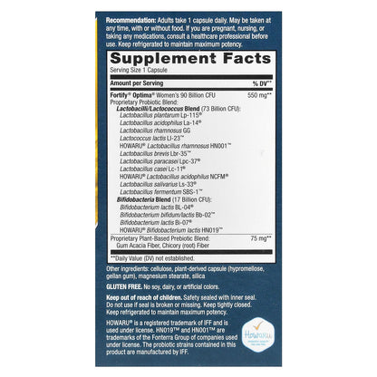 Nature's Way, Optima® Probiotic, Fortify® Women's, Ultra Potency, 30 Delayed-Release Capsules