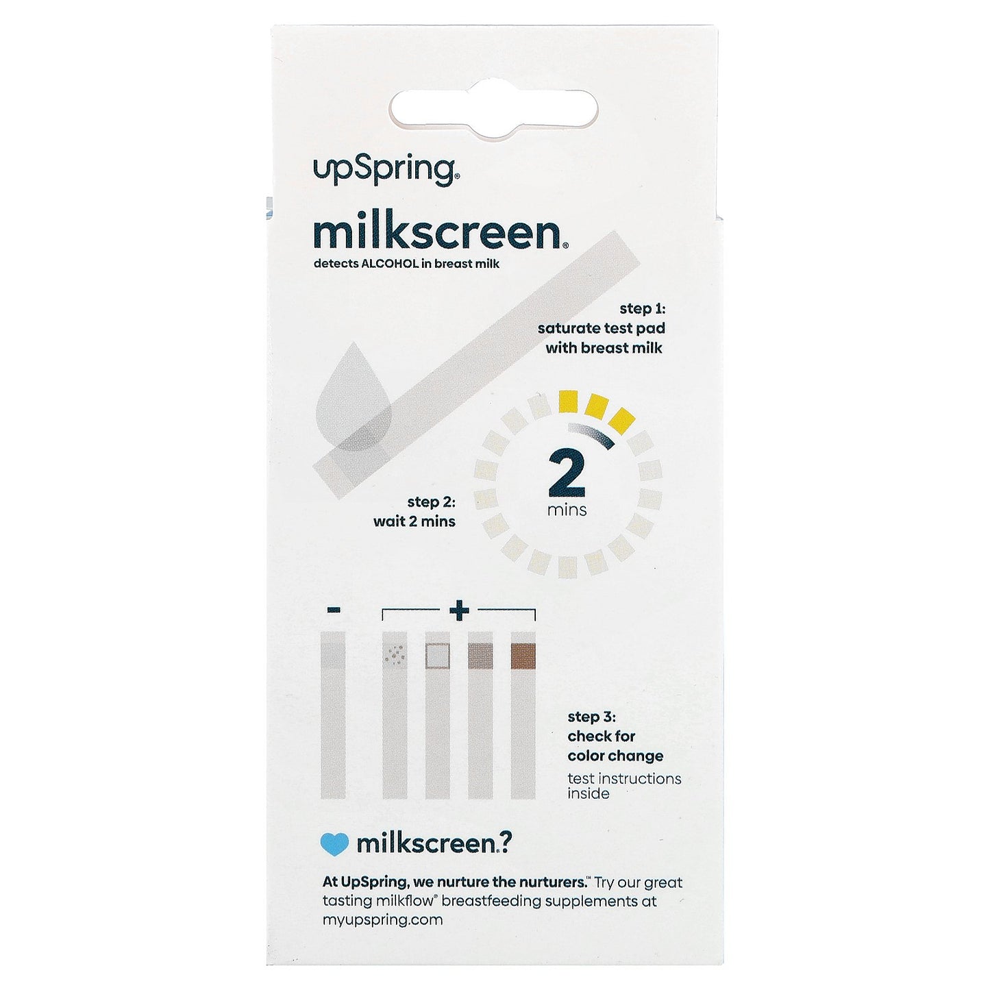 UpSpring, Milkscreen®, 20 Test Strips
