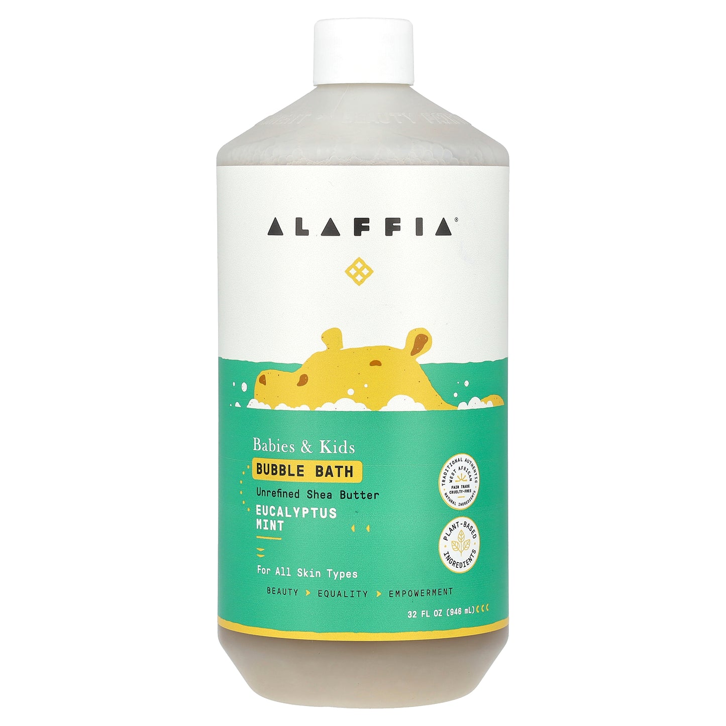 Alaffia, Bubble Bath, Babies & Kids, Eucalyptus Mint, 32 fl oz (946 ml)