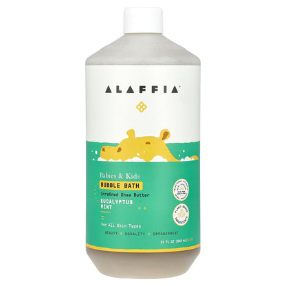 Alaffia, Bubble Bath, Babies & Kids, Eucalyptus Mint, 32 fl oz (946 ml)