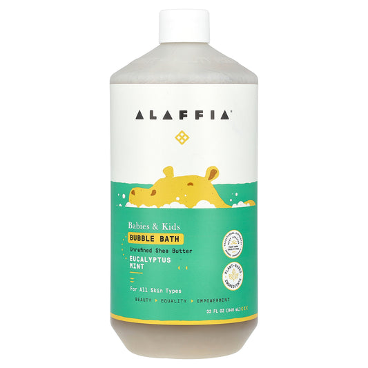 Alaffia, Bubble Bath, Babies & Kids, Eucalyptus Mint, 32 fl oz (946 ml)
