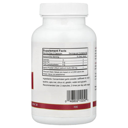 Arizona Natural, Allirich™ Odorless Garlic, 200 Caps (170 mg per Capsule)