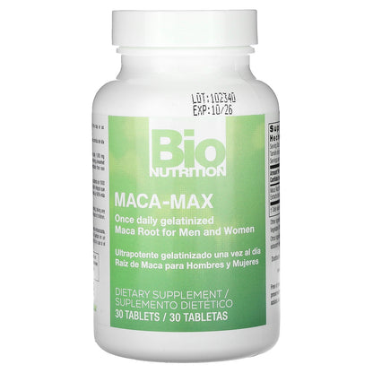 Bio Nutrition, Maca-Max, For Men and Women, 1,000 mg , 30 Tablets