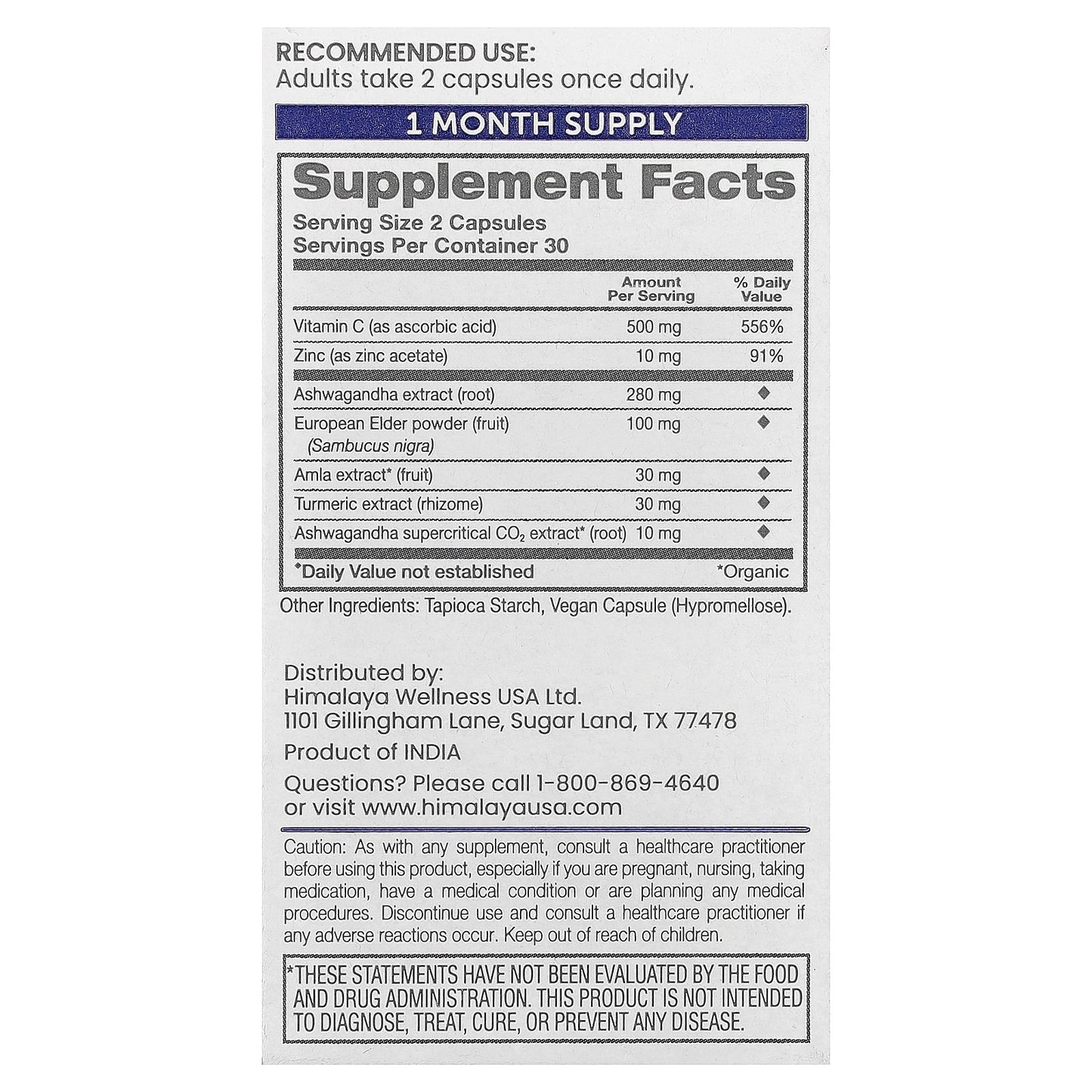 Himalaya, Ashwagandha + Immune , 60 Vegan Capsules