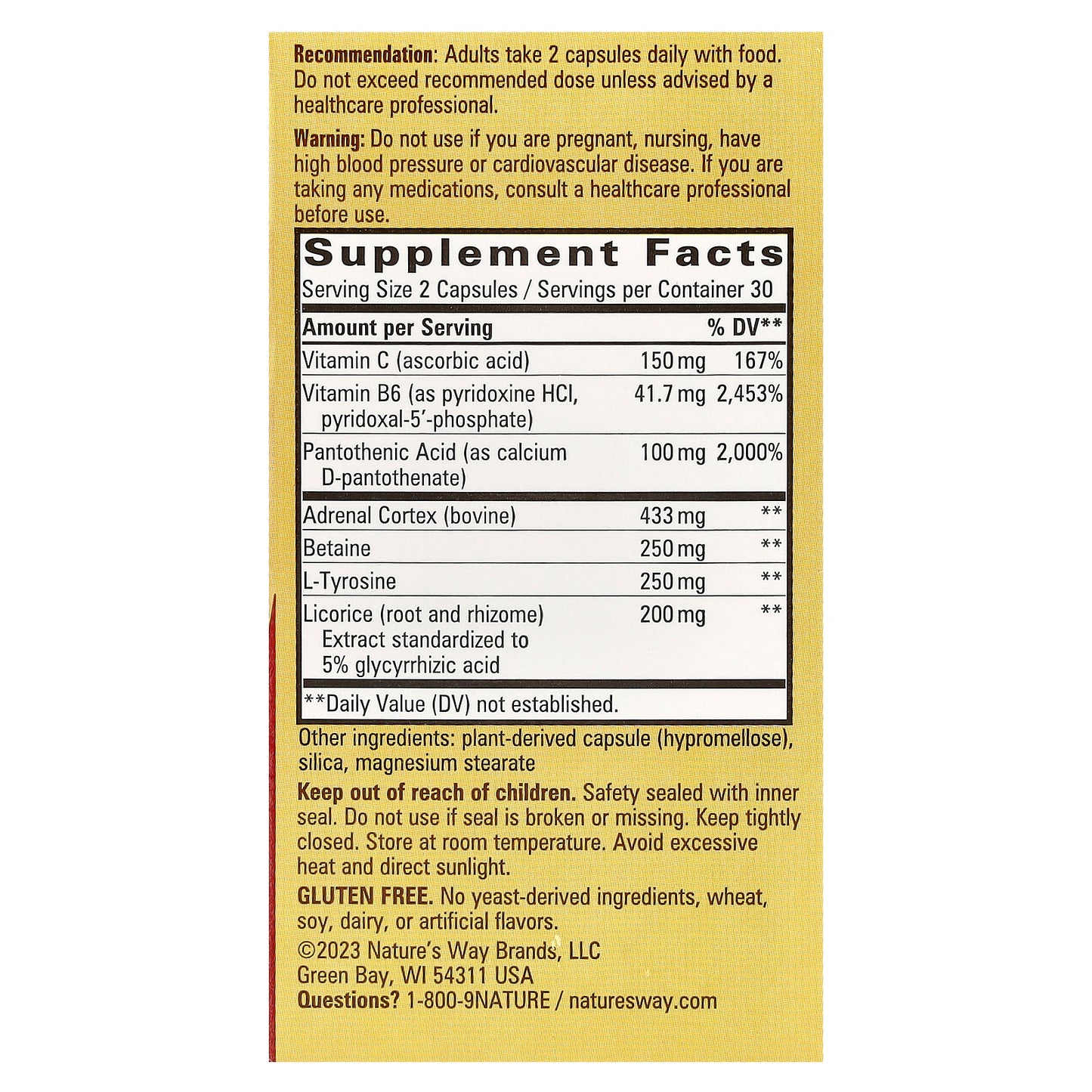 Nature's Way, Fatigued to Fantastic!™, Adrenal Stress End™, 60 Capsules