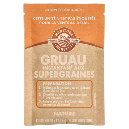 Manitoba Harvest, Instant Superseed Oatmeal, Original, 5 Packets, 1.41 oz (40 g) Each