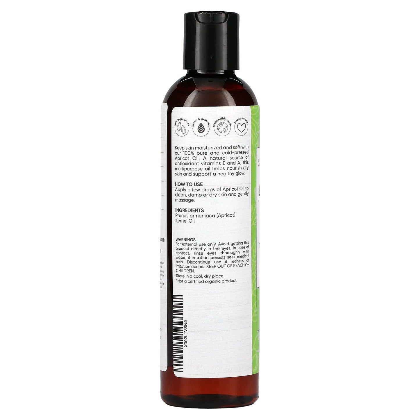 Sky Organics, Apricot Oil, 8 fl oz (236 ml)