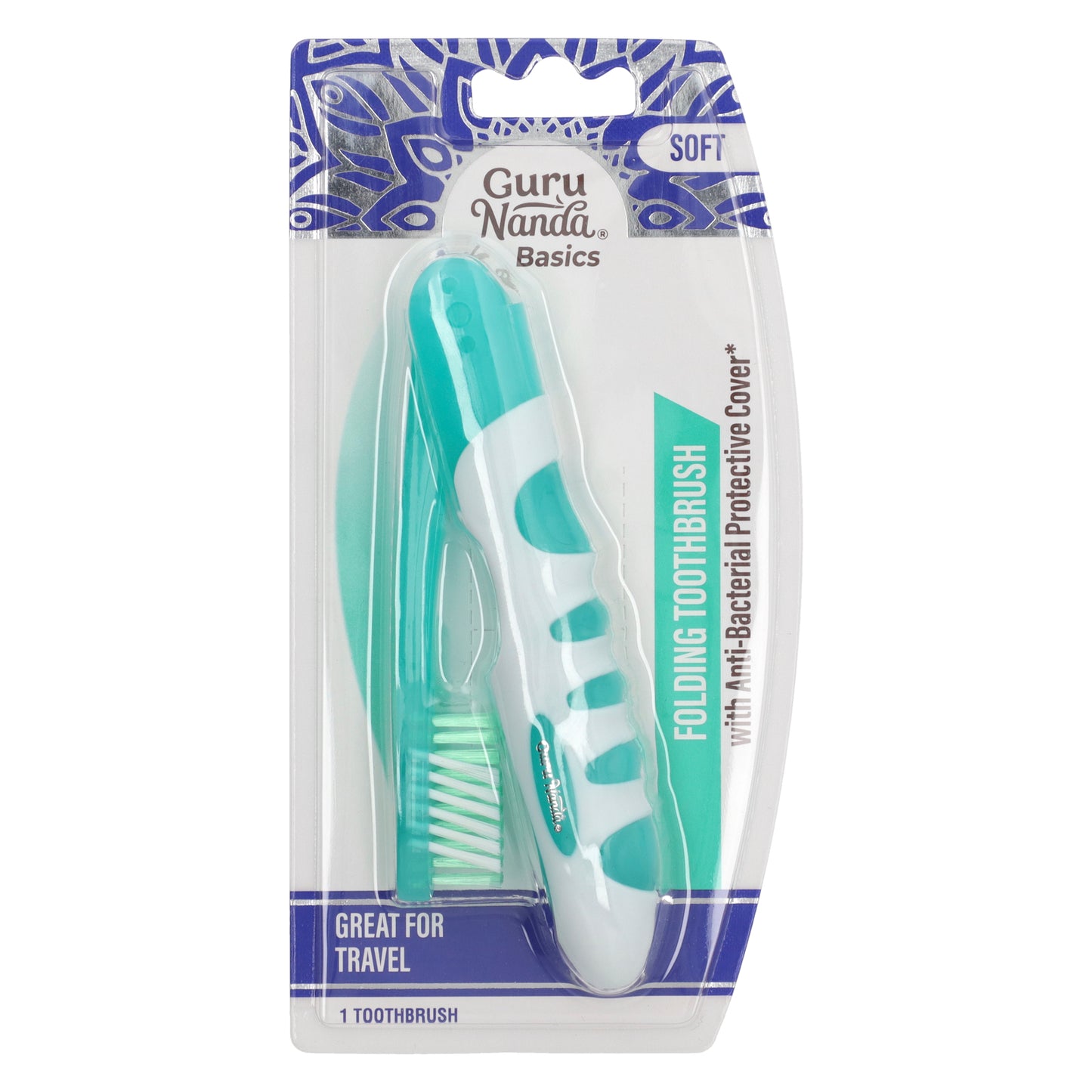 GuruNanda, Basics, Folding Toothbrush, Soft , 1 Toothbrush