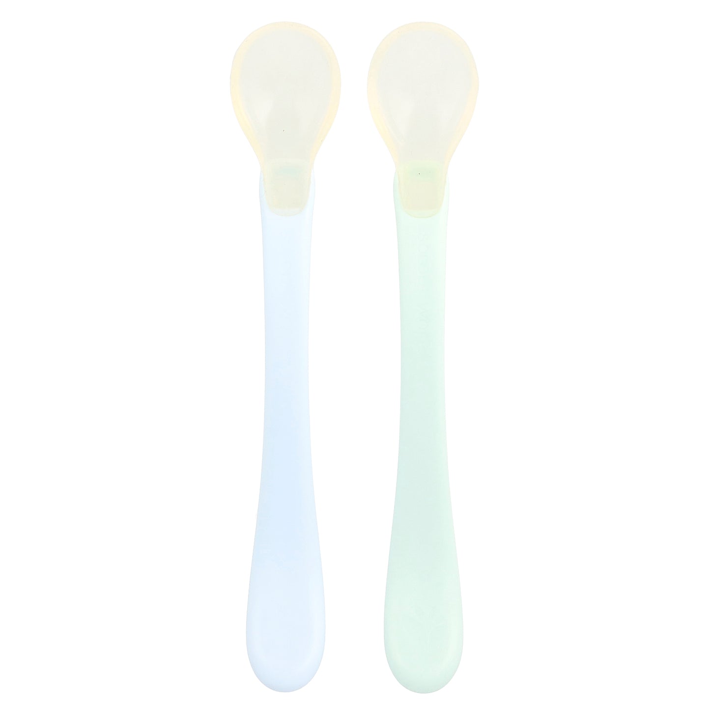 Green Sprouts, Silicone & Sprout Ware®, First Food Spoons, 6+ Months, Light Ealight, 2 Pack