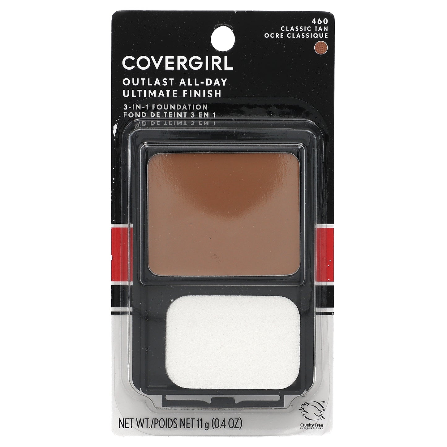 Covergirl, Outlast All-Day, Ultimate Finish 3-in-1 Foundation, 460 Classic Tan, 0.4 oz (11 g)