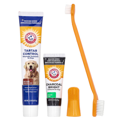 Arm & Hammer, Tartar Control Dental Kit For Dogs, Beef, 4 Piece Kit