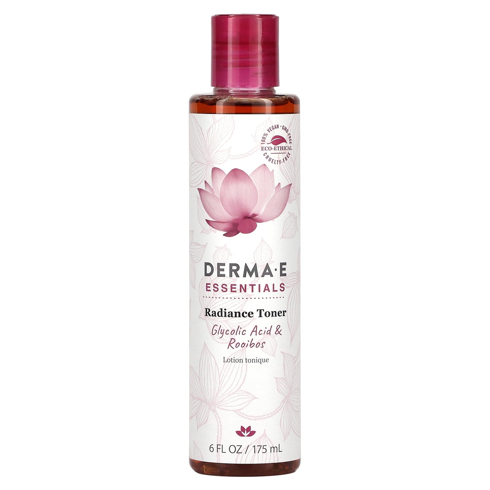 DERMA E, Essentials, Radiance Toner, Glycolic Acid & Rooibos , 6 fl oz (175 ml)