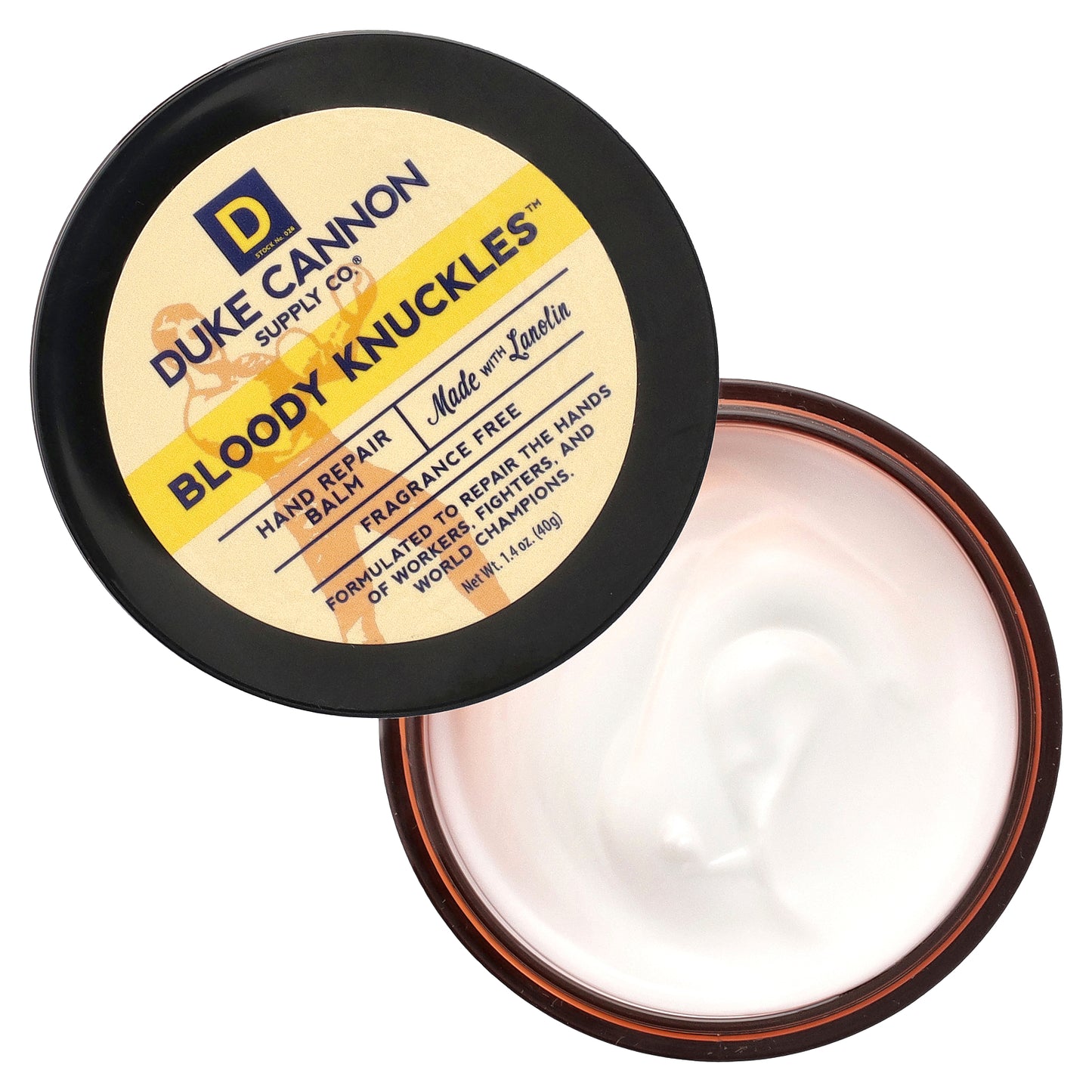 Duke Cannon Supply Co., Bloody Knuckles™, Hand Repair Balm, Fragrance Free , 1.4 oz (40 g)