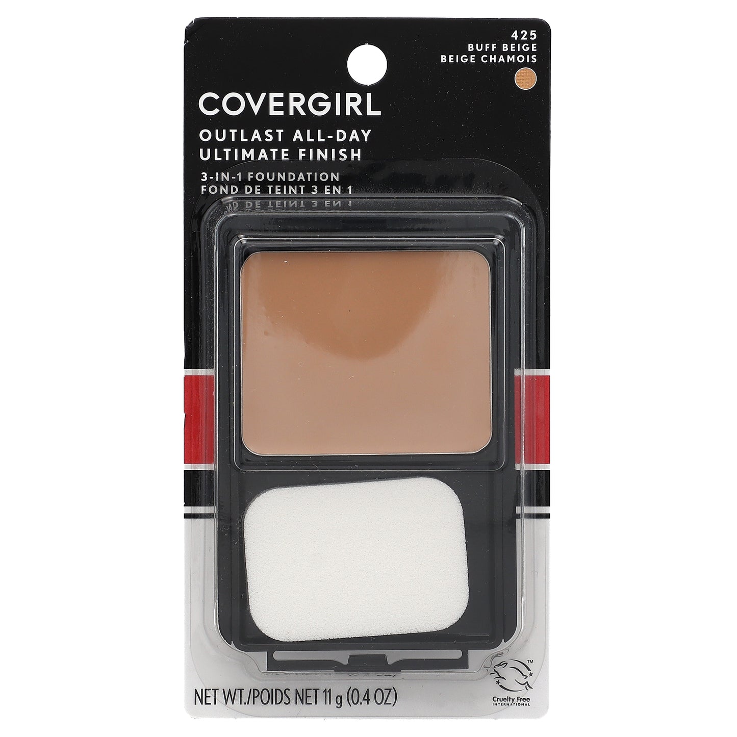 Covergirl, Outlast All-Day, Ultimate Finish 3-in-1 Foundation, 425 Buff Beige, 0.4 oz (11 g)