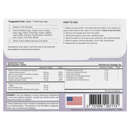 PatchAid, Eye Health Vitamin Patch, 30 Patches