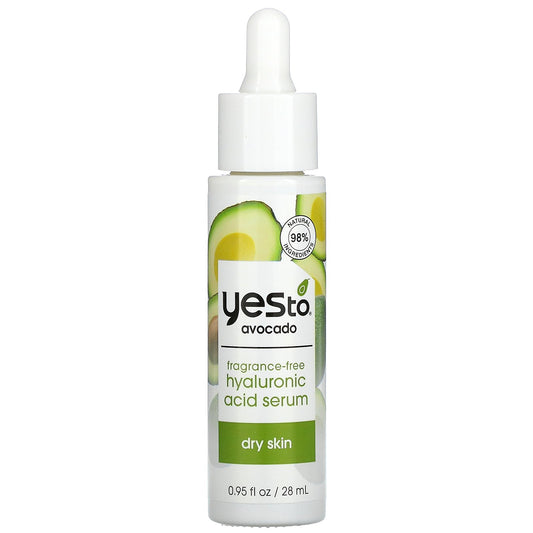 Yes To, Hyaluronic Acid Serum, Avocado, Fragrance Free, 0.95 fl oz (28 ml)