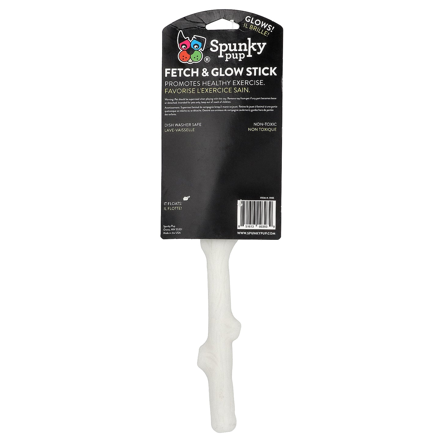 Spunky Pup, Fetch & Glow, Stick, 1 Toy