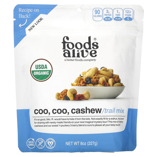 Foods Alive, Organic Trail Mix, Coo, Coo, Cashew, 8 oz (227 g)