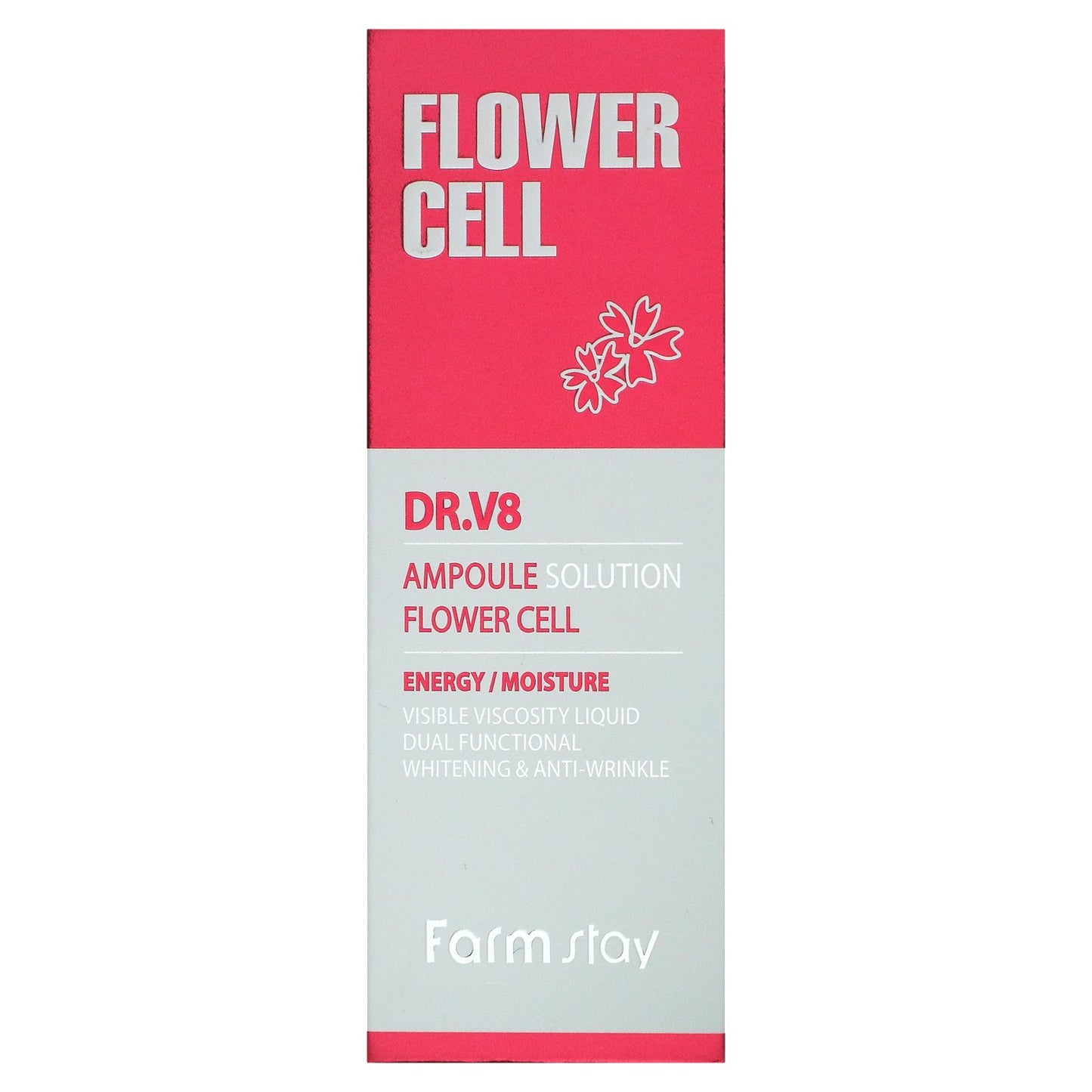 Farmstay, Dr. V8 Ampoule Solution Flower Cell, 30 ml