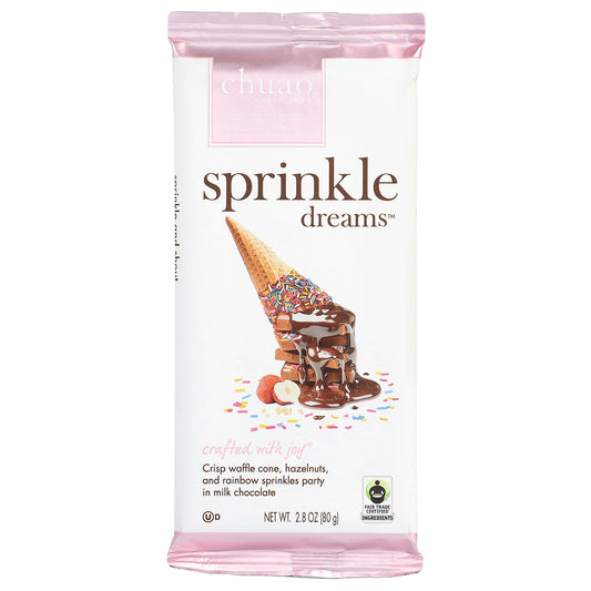 Chuao Chocolatier, Milk Chocolate Bar, Sprinkle Dreams™, 2.8 oz (80 g)
