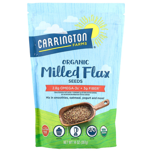 Carrington Farms, Organic Milled Flax Seeds, 14 oz (397 g)