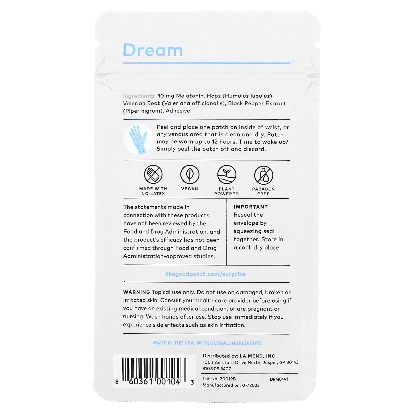 The Good Patch, Dream, 4 Patches