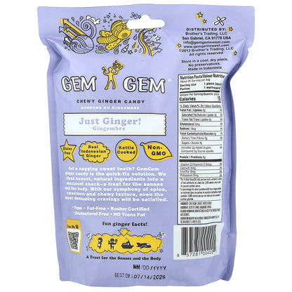 Jayone, Chewy Ginger Candy, Just Ginger!, 5 oz (141.8 g)