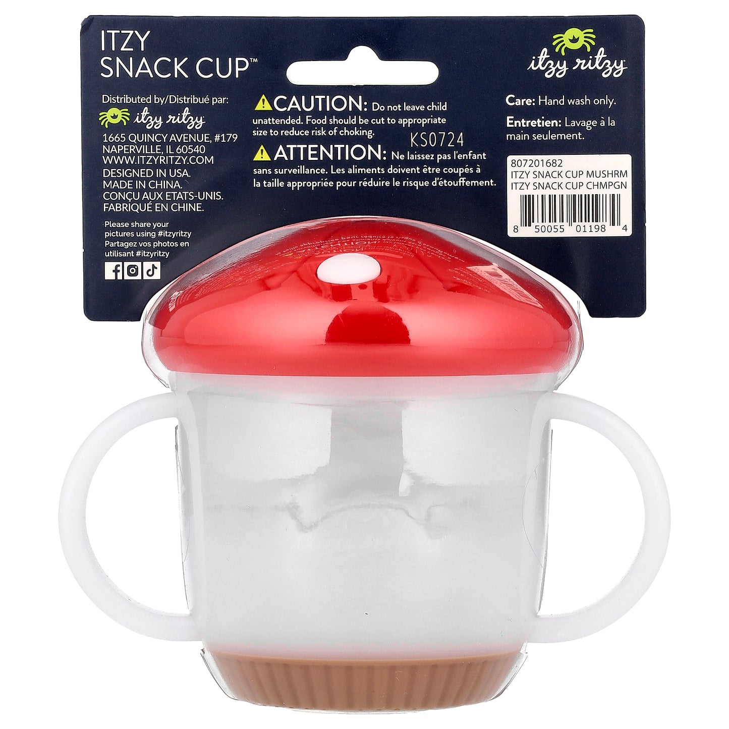 itzy ritzy, Itzy Snack Cup™, 12+ Months, Mushroom, 1 Cup