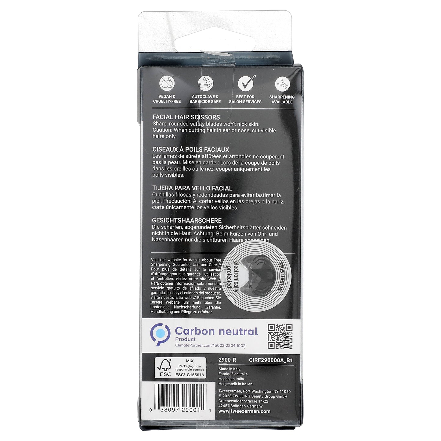 Tweezerman, Facial Hair Scissors, 1 Count