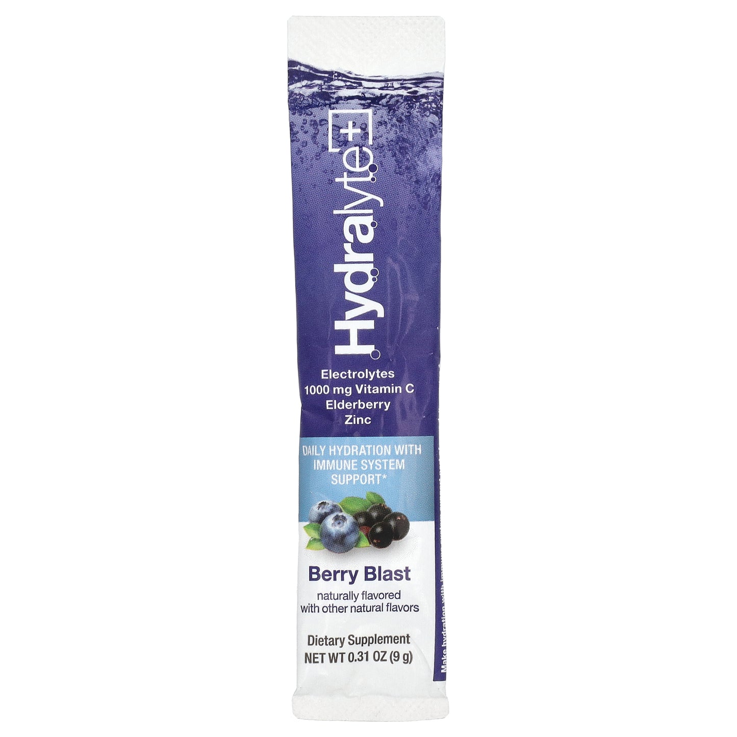 Hydralyte Plus+, Fizzy Electrolyte Powder, Berry Blast, 20 Packets, 0.31 oz (9 g) Each