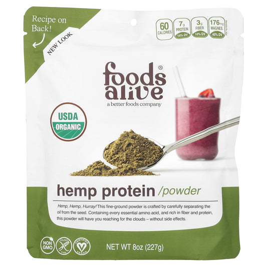 Foods Alive, Organic Hemp Protein Powder, 8 oz (227 g)