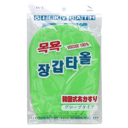 Goldsangsa, Exfoliating Towel Glove, Green, 1 Count