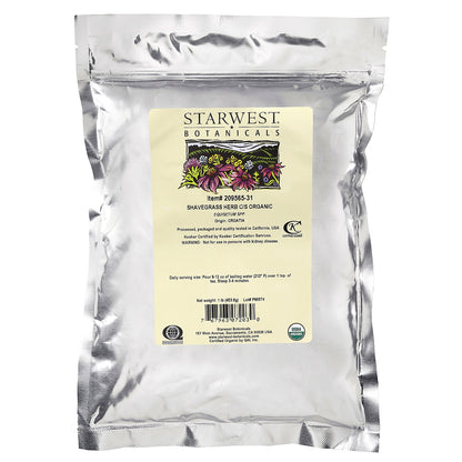 Starwest Botanicals, Organic Shavegrass Herb, Cut & Sifted, 1 lb (453.6 g)