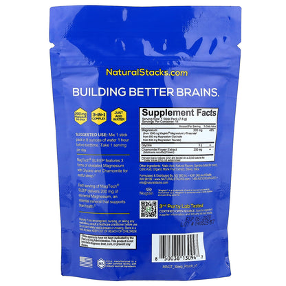 Natural Stacks, Magtech® Sleep, Lavender Berry, 14 Stick Packs, 0.28 oz (7.8 g) Each